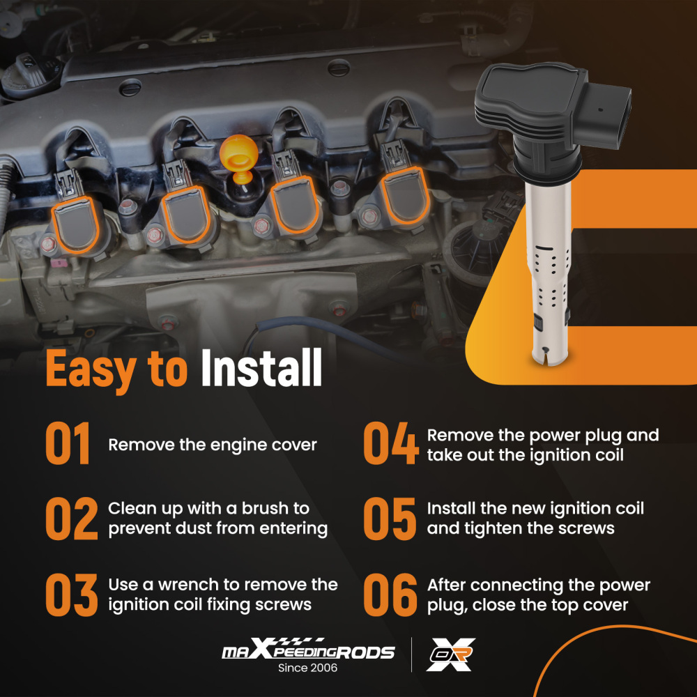 Coil Module Kit compatible for VW Beetle GTI Passat 2.0L 07K905715 178-8445