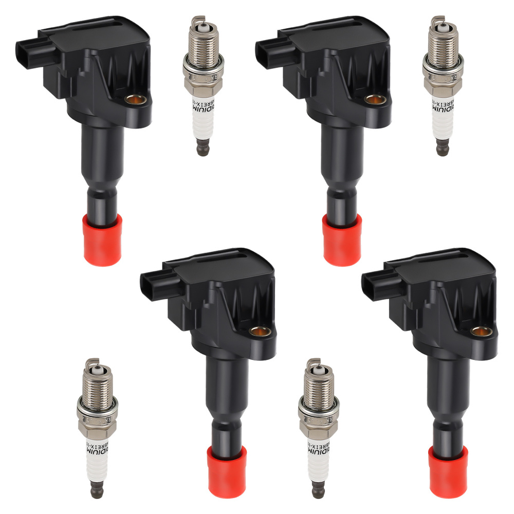 4 Ignition Coils + Spark Plugs compatible for Honda 1.5L L4 2007-2008 UF581 94279 5C1635