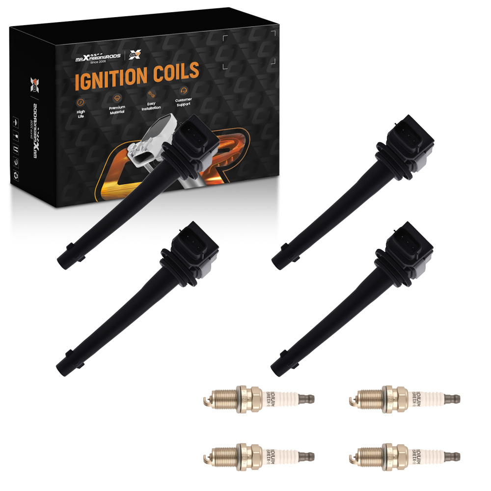 4x Ignition CoilsSpark Plugs for 2007-2009 compatible for Nissan Sentra 2.0L UF591