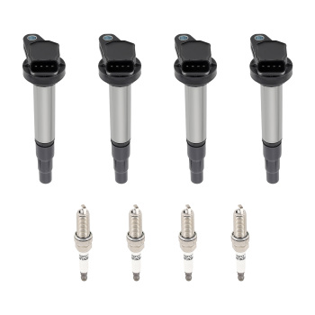 4 Ignition Coil + Spark Plugs compatible for Toyota Corolla Matrix compatible for Prius Corolla C-HR UF596