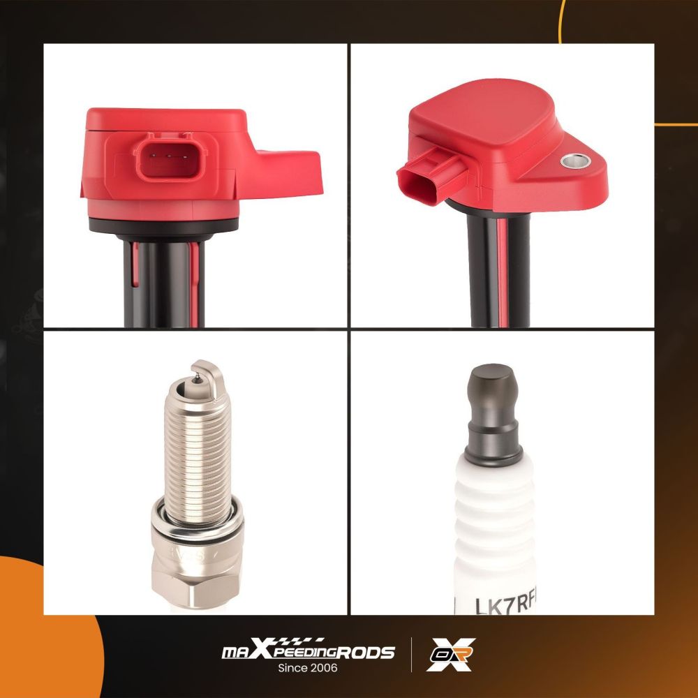 Ignition Coil Set w/ Spark Plugs compatible for Acura RL 3.7L 2009-2012 30520RN0A01 CM11213