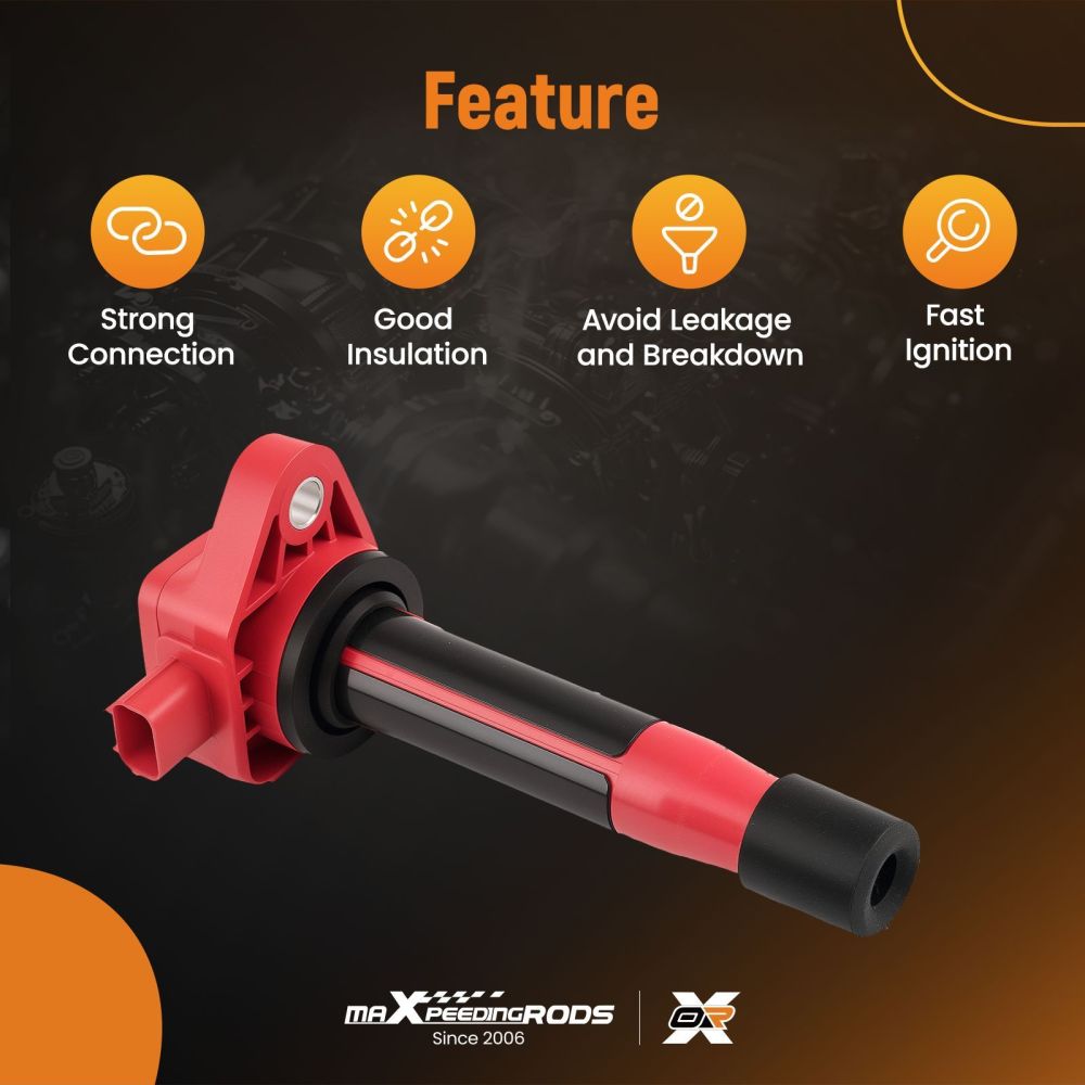 Ignition Coil Set w/ Spark Plugs compatible for Acura RL 3.7L 2009-2012 30520RN0A01 CM11213