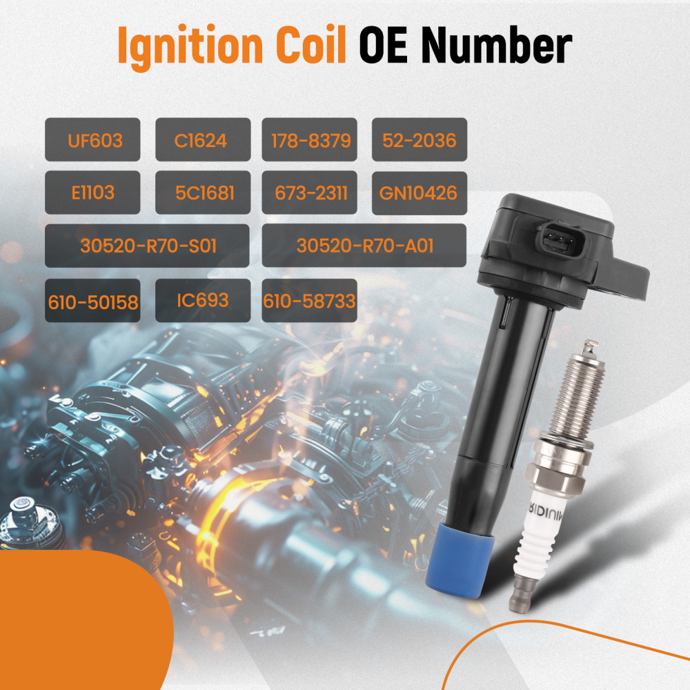 Ignition Coil Pack w/ Spark Plug compatible for Acura RL TL 2009-2014 3.5L 3.7L V6 UF603