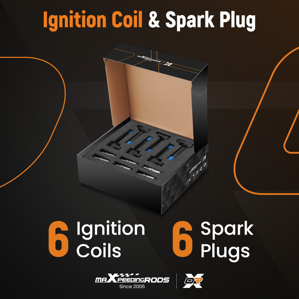 6Ignition Coil + Spark Plugs compatible for Acura RDX ZDX compatible for Honda Pilot UF624 3.5L V6 97390