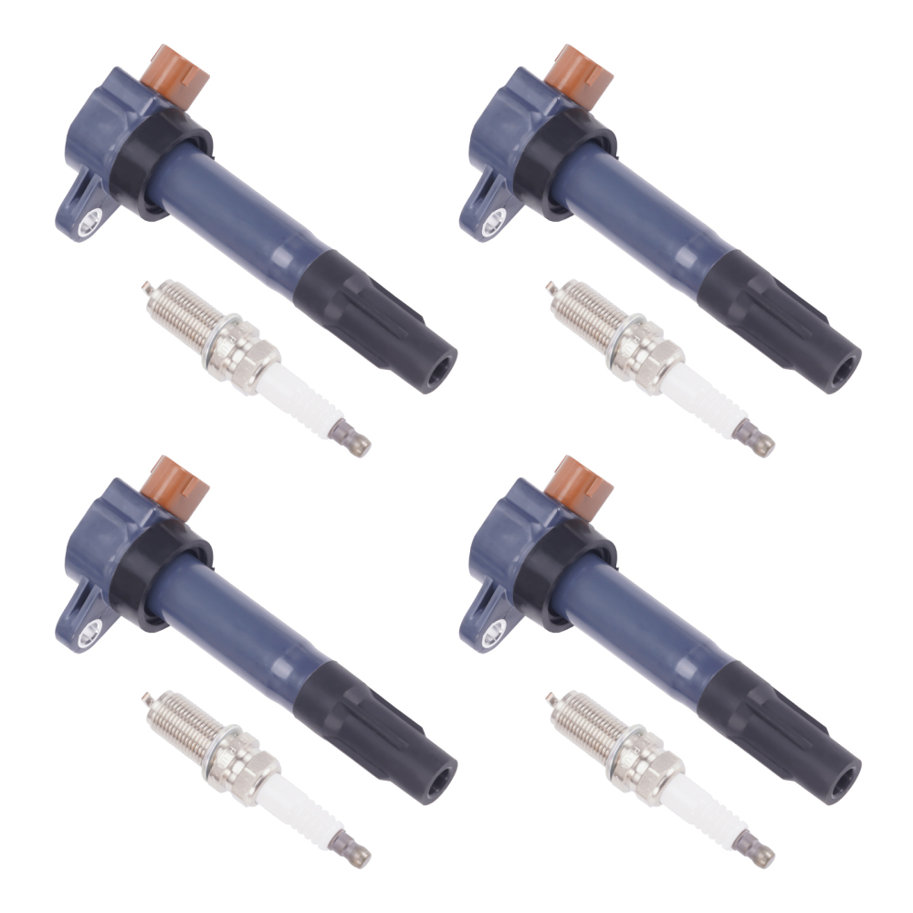 4x Ignition Coil + 4x Spark Plug compatible for Suzuki Grand Vitara Kizashi 2.4L 2009-2013