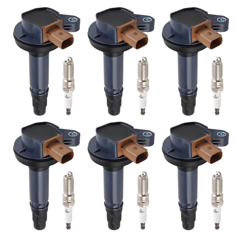 6Ignition Coils + Spark Plugs compatible for Ford Police compatible for Expedition Explorer UF646 94374