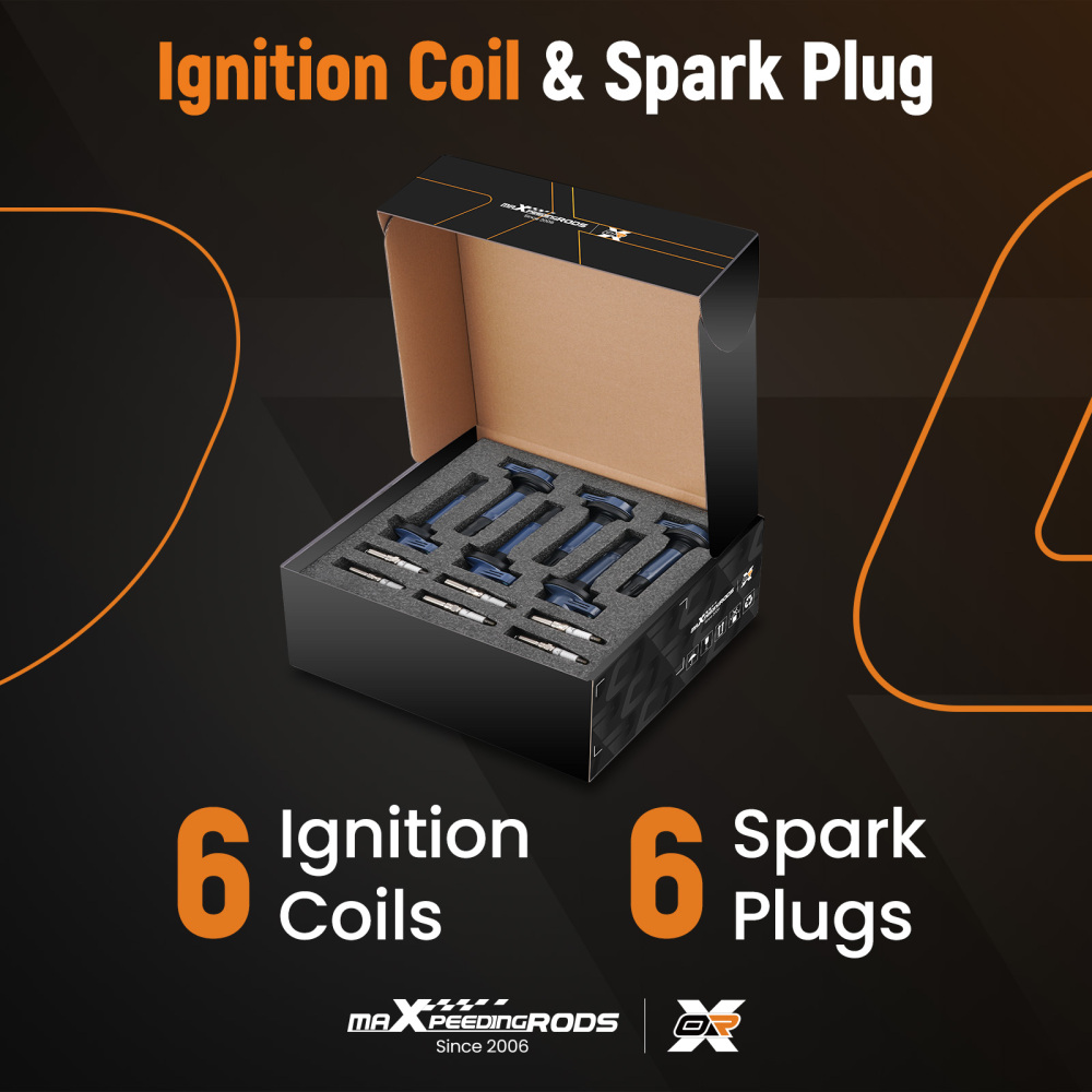6Ignition Coils + Spark Plugs compatible for Ford Police compatible for Expedition Explorer UF646 94374