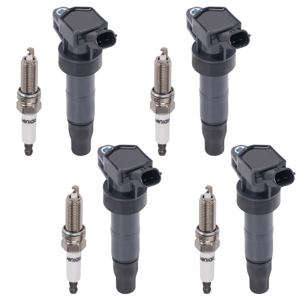 4x Ignition Coil + 4x Spark Plug compatible for Hyundai Sonata Santa Fe compatible for Kia Optima 2.4L I4