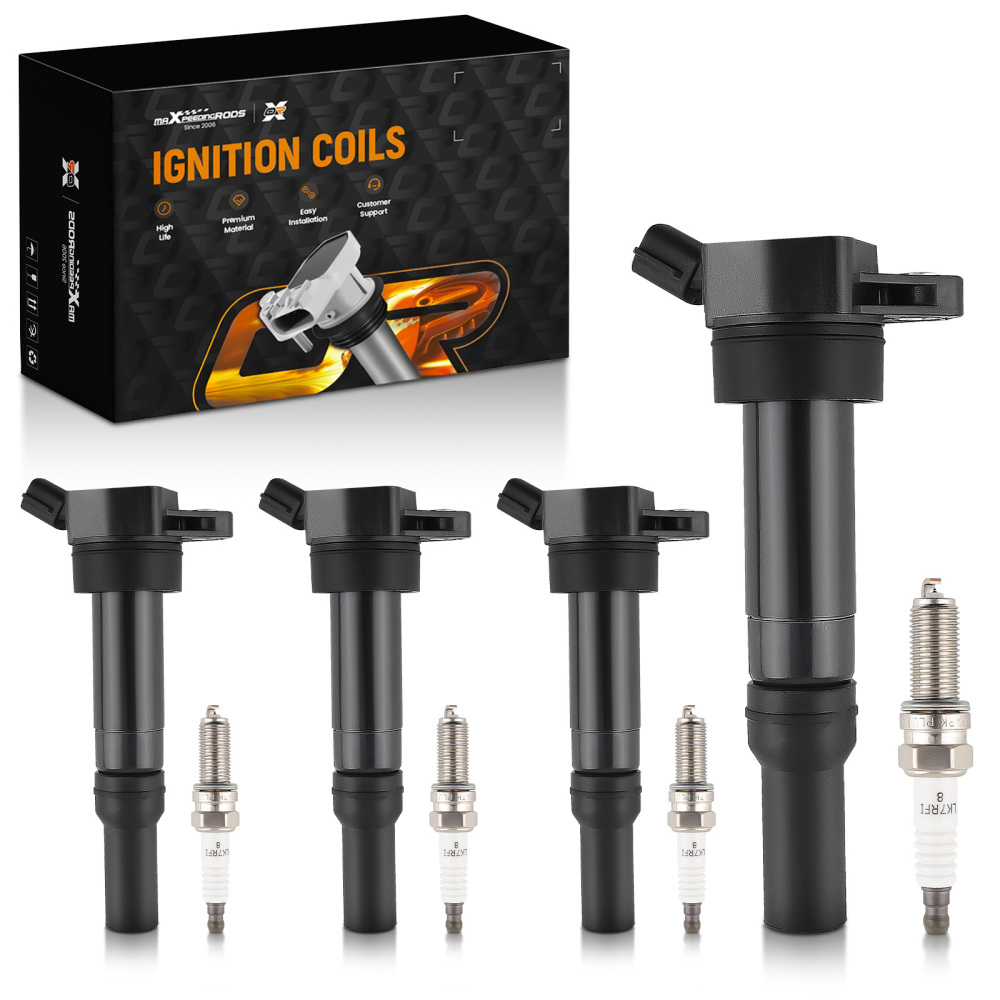 4 Ignition CoilIridium Sparks Plug compatible for Hyundai Elantra Tucson compatible for Kia Forte UF651