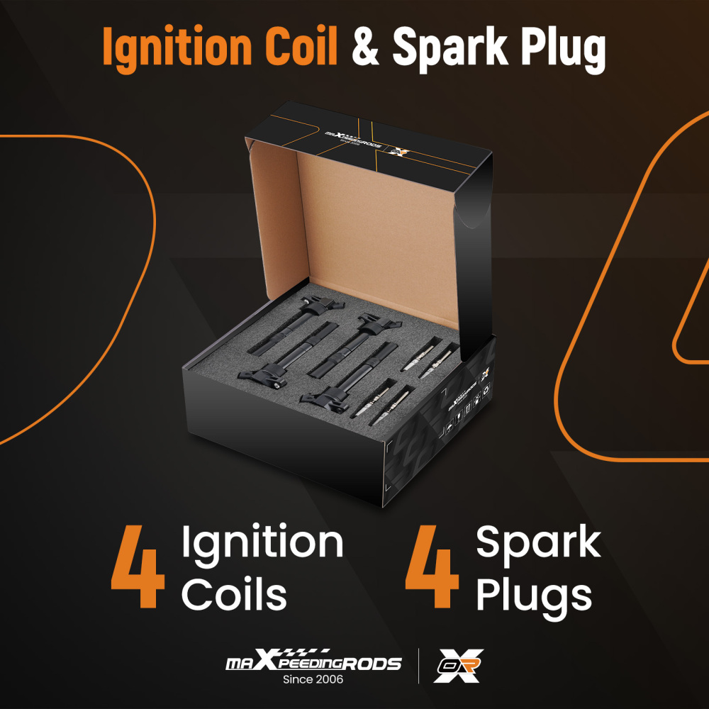 4 Ignition CoilIridium Sparks Plug compatible for Hyundai Elantra Tucson compatible for Kia Forte UF651