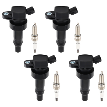 4X Ignition Coils4X Spark Plugs compatible for Hyundai Accent compatible for Kia Rio Soul 12-19 UF652