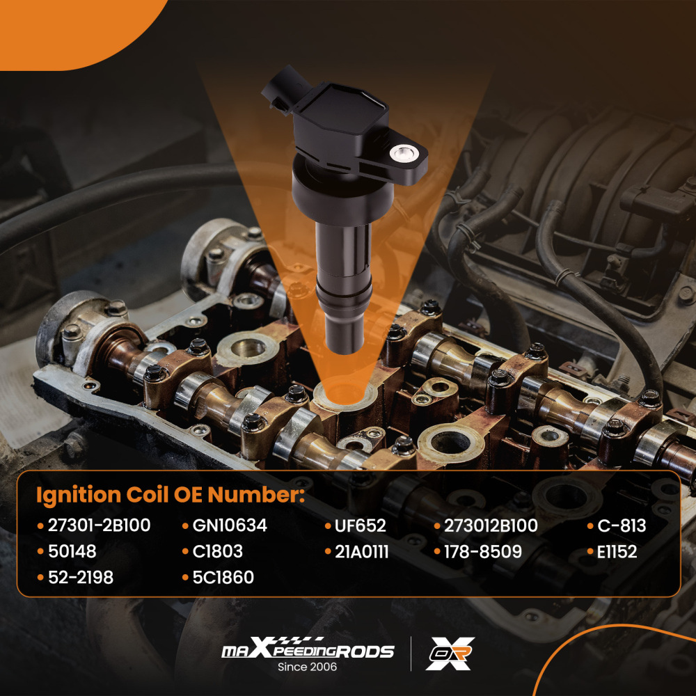 4pcs Coil Pack compatible for Hyundai Accent SE GLS GL 2012-2020 UF652 Electronic