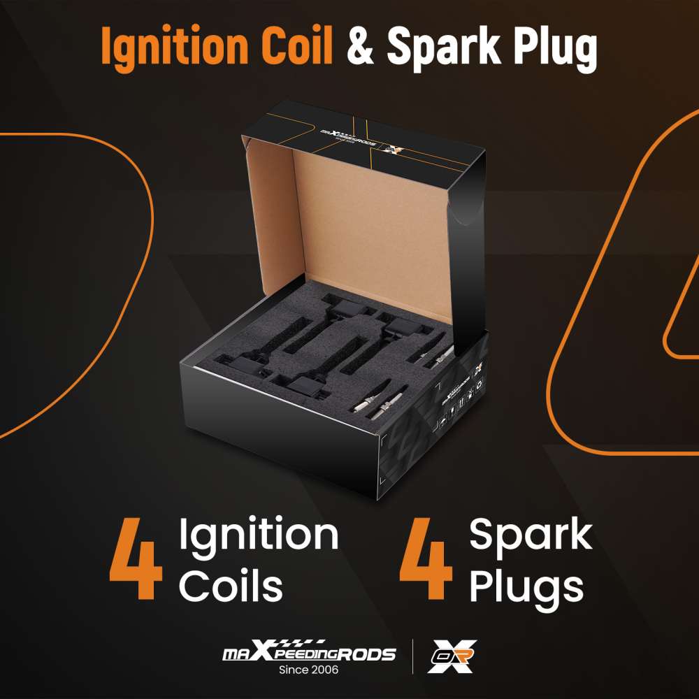 4x Ignition CoilSpark Plug compatible for Mazda 3/6/CX-5 2.0L 2.5L 2012-2022 UF656