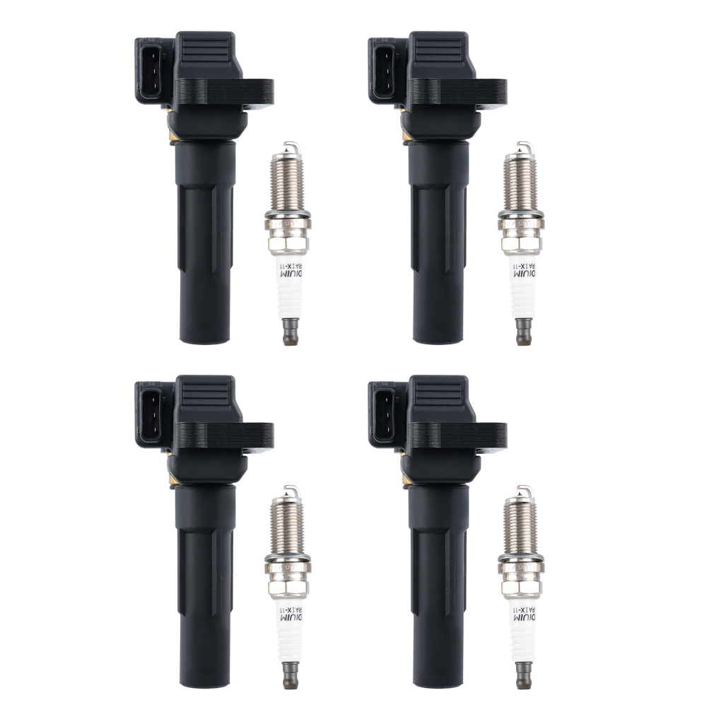 4x Ignition CoilSpark Plug compatible for Subaru WRX STI H4 2.5L Turbo 2013-2018 UF665