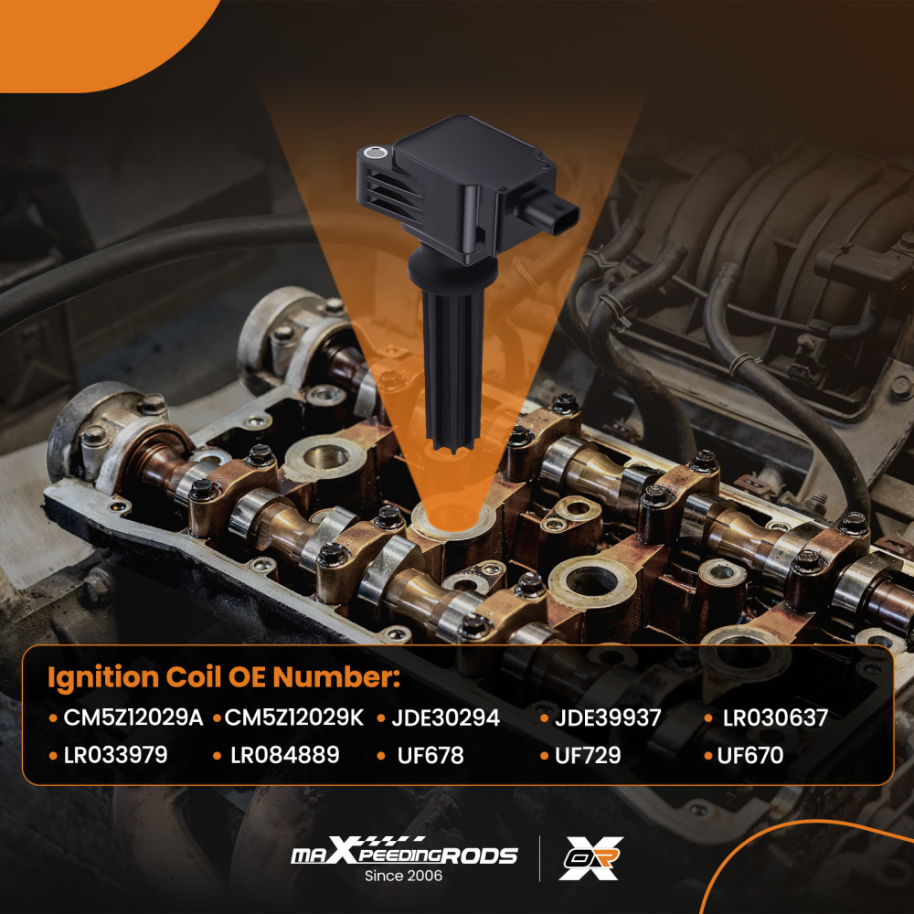 4x Engine Coils compatible for Ford Focus Fusion compatible for Mustang Lincoln MKC 2.0L 2.3L UF670