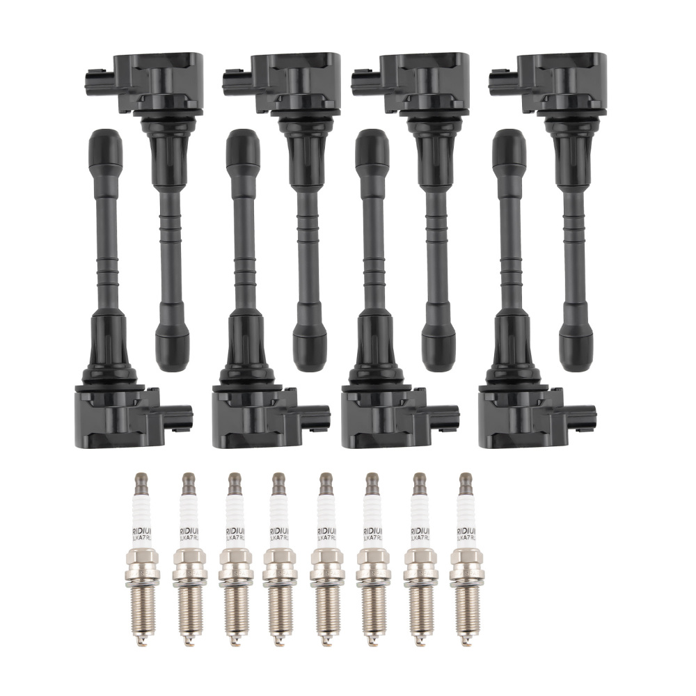 8 Ignition Coil + Spark Plugs compatible for Infiniti QX56 QX80 compatible for Nissan Armada compatible for V8 5.6L UF677
