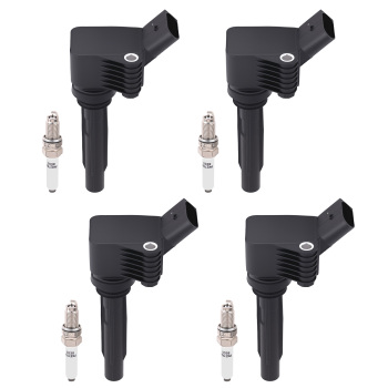 4x Ignition CoilSpark Plug compatible for VW Jetta L4 1.4L 2016-2018 04C905110A UF718
