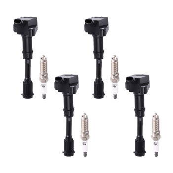 4x Ignition Coil + 4x Spark Plug compatible for Ford Escape 1.5L L4 2017-2019 DS7G12A366BB
