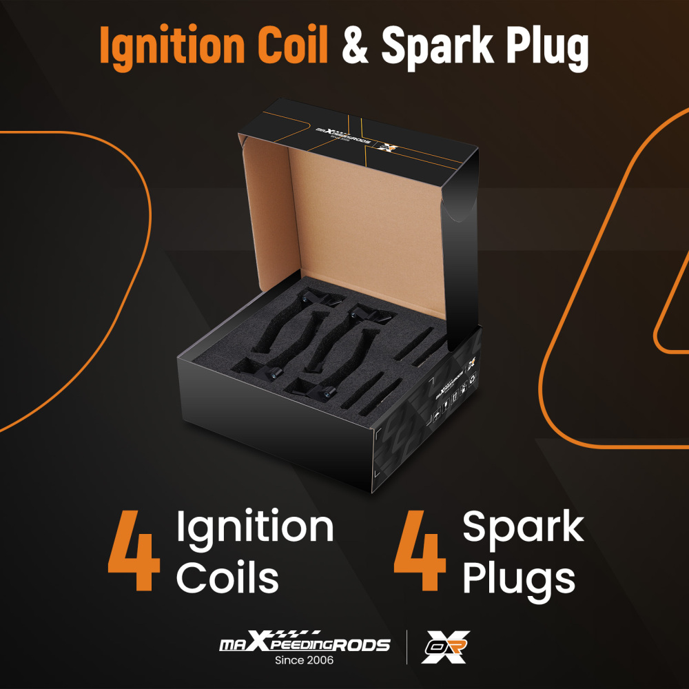 4x Ignition Coil + 4x Spark Plug compatible for Ford Escape 1.5L L4 2017-2019 DS7G12A366BB