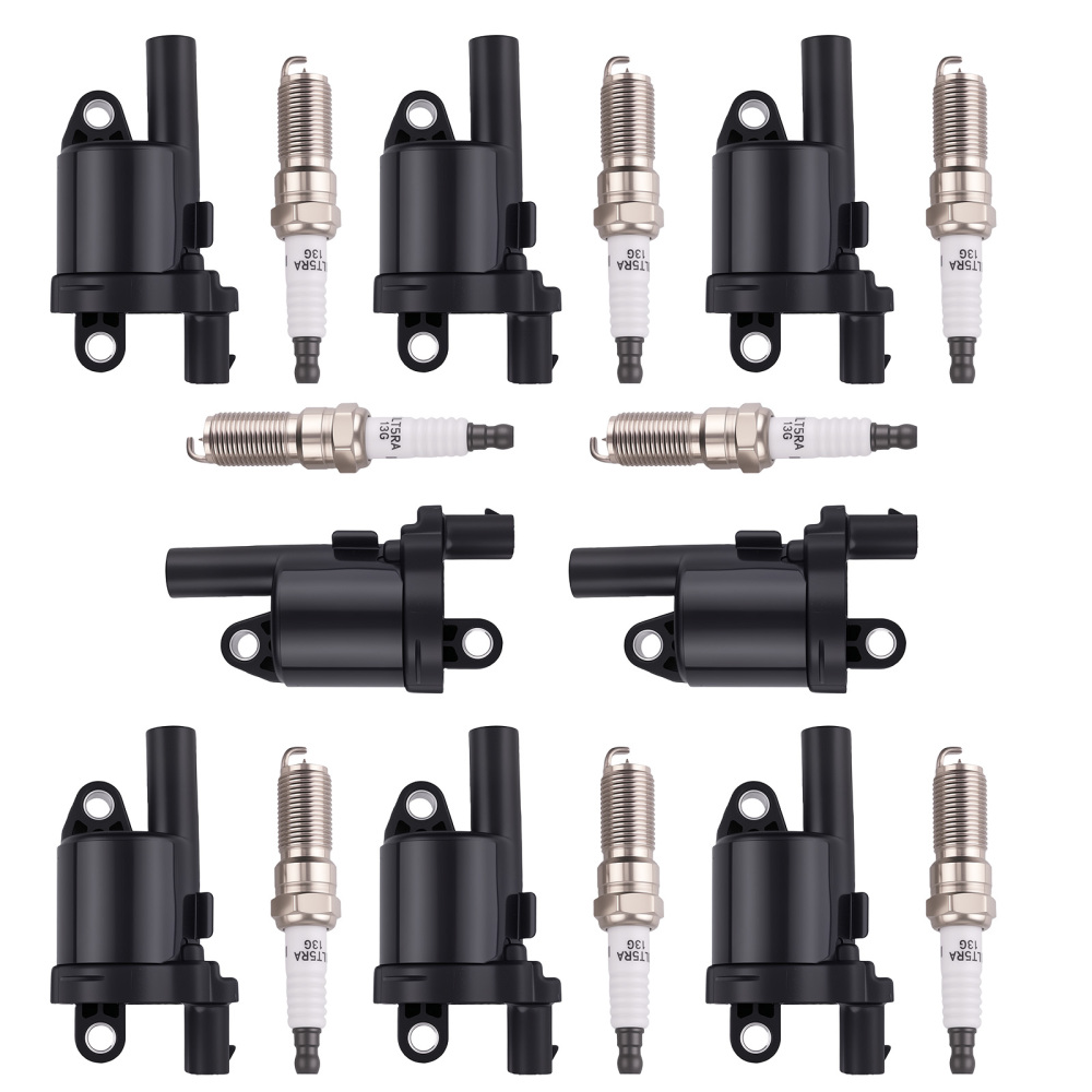 8x Ignition Coil + Spark Plug Set compatible for Chevrolet Camaro Corvette 6.2L 2016-2020