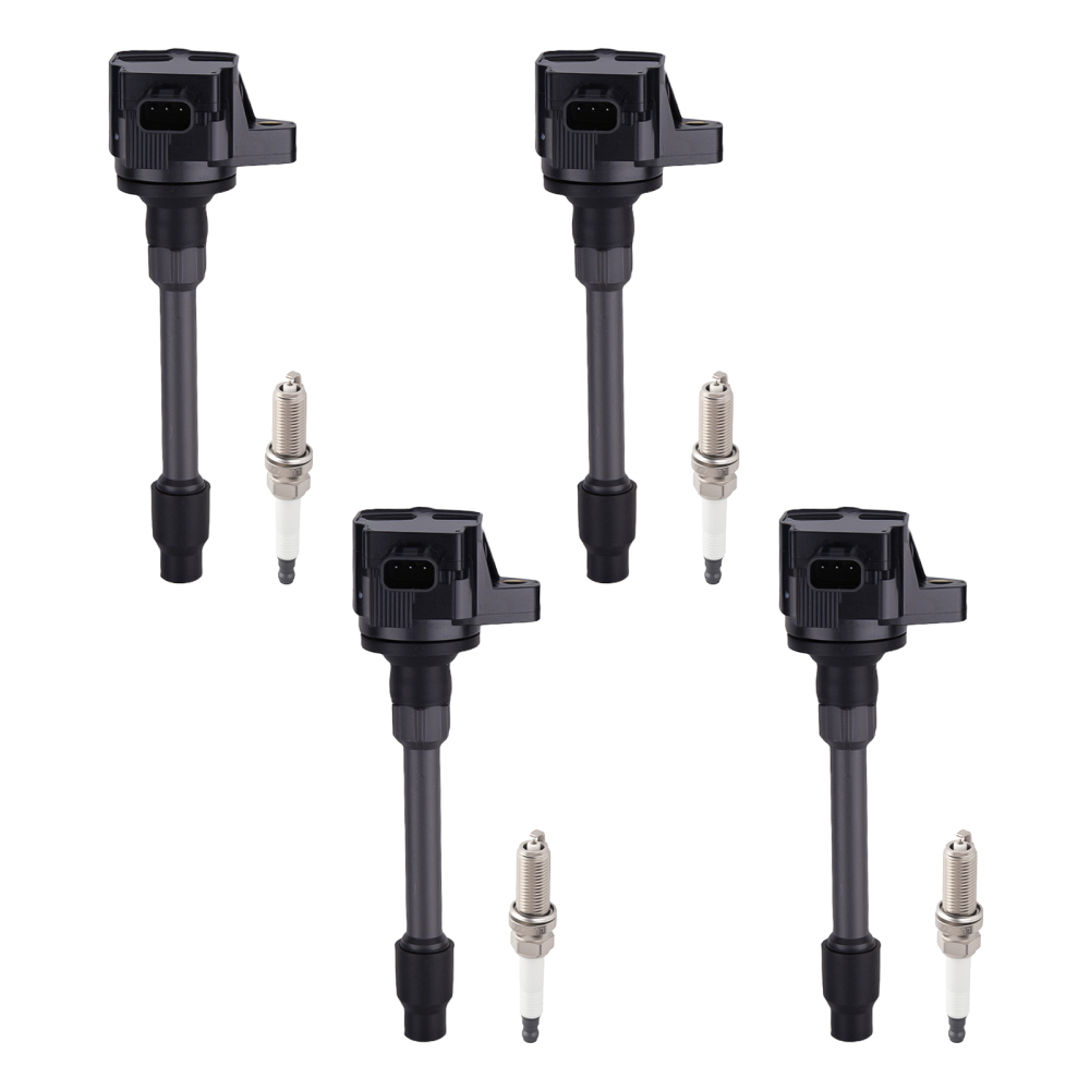 4x Ignition Coil + Spark Plug for 2016-2020 compatible for Honda Civic 2.0L Fit 1.5L UF749