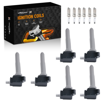 6x Ignition CoilSpark Plug compatible for Ford Edge V6 2.7L 2015-2018 UF773 FT4Z12029A