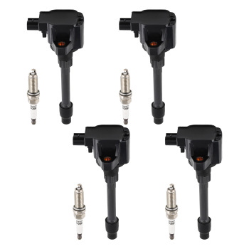 4 Ignition Coils + Spark Plugs compatible for Honda CR-V Civic Si L4 1.5L 2017-2020 UF781