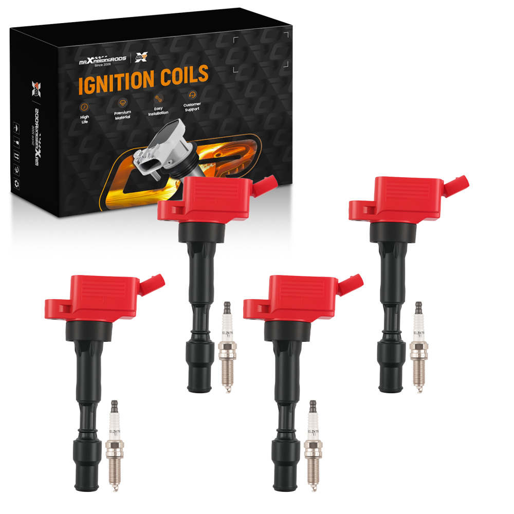 4x Ignition Coil + 4x Spark Plug compatible for Hyundai Elantra 2.0L 2015 273002E601