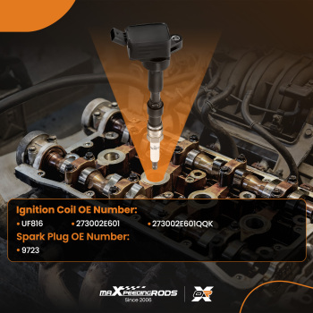 4 Ignition Coils Spark Plug compatible for Hyundai Elantra Kona Sonata Hybrid Veloster 2.0L