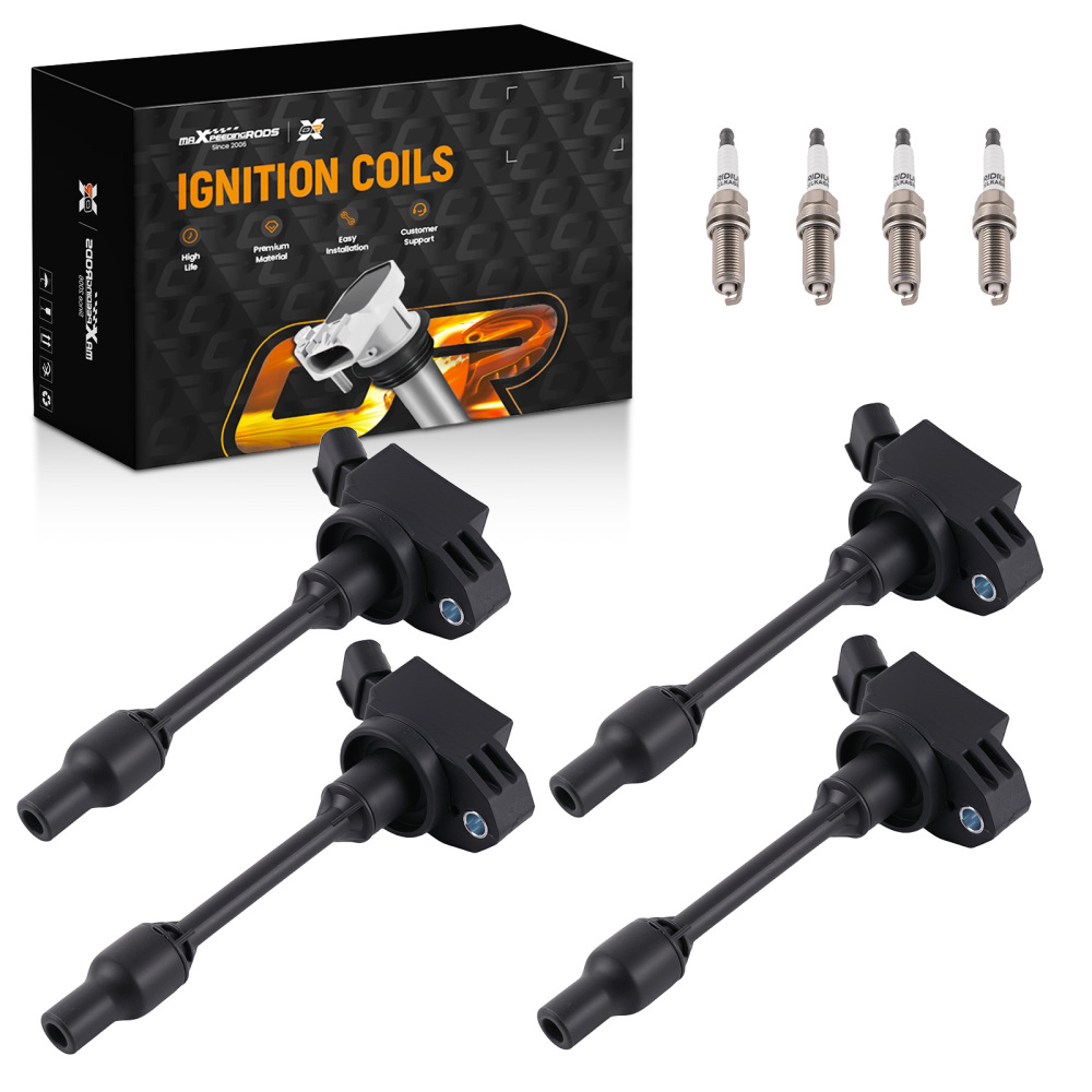 4x Ignition Coil + Spark Plug Set compatible for Toyota Camry 2.5L L4 2018-2020 9091902276