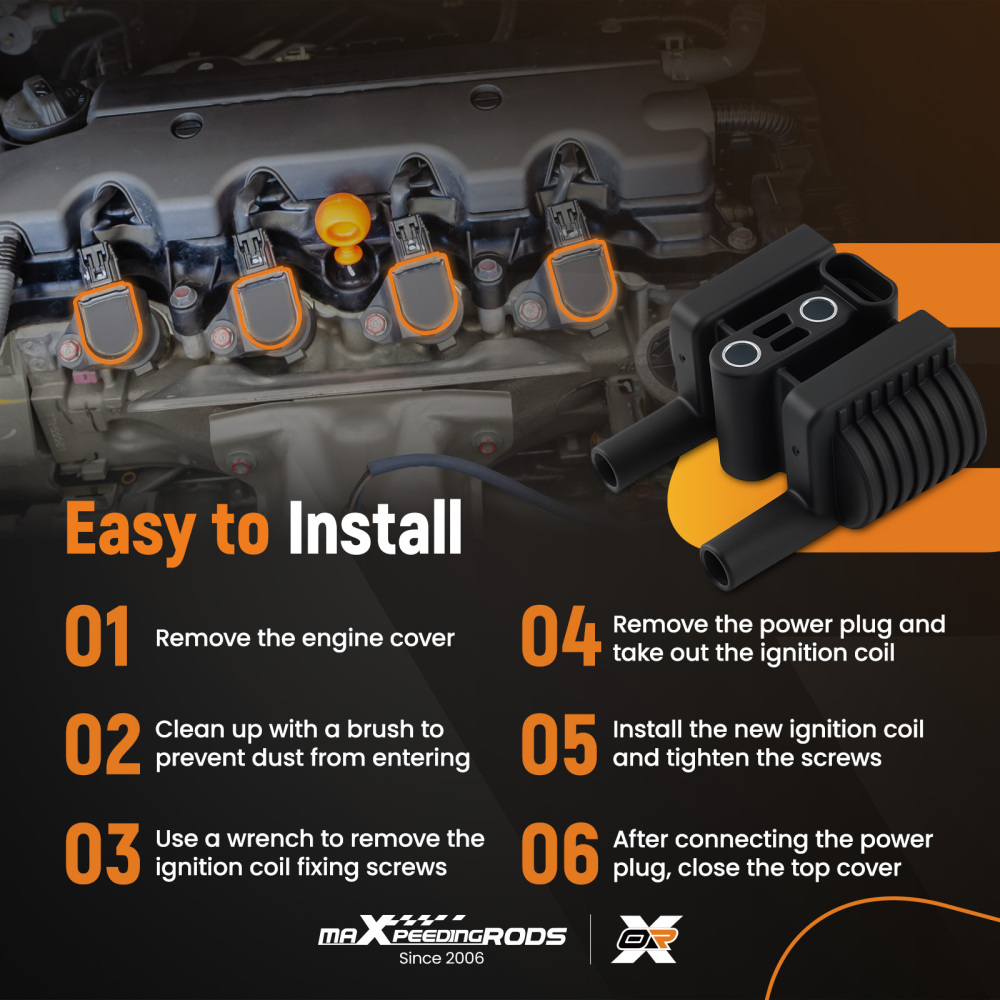 Ignition Coil compatible for Harley 1200 Custom Nightster 2007-2020 31656-07 3165607