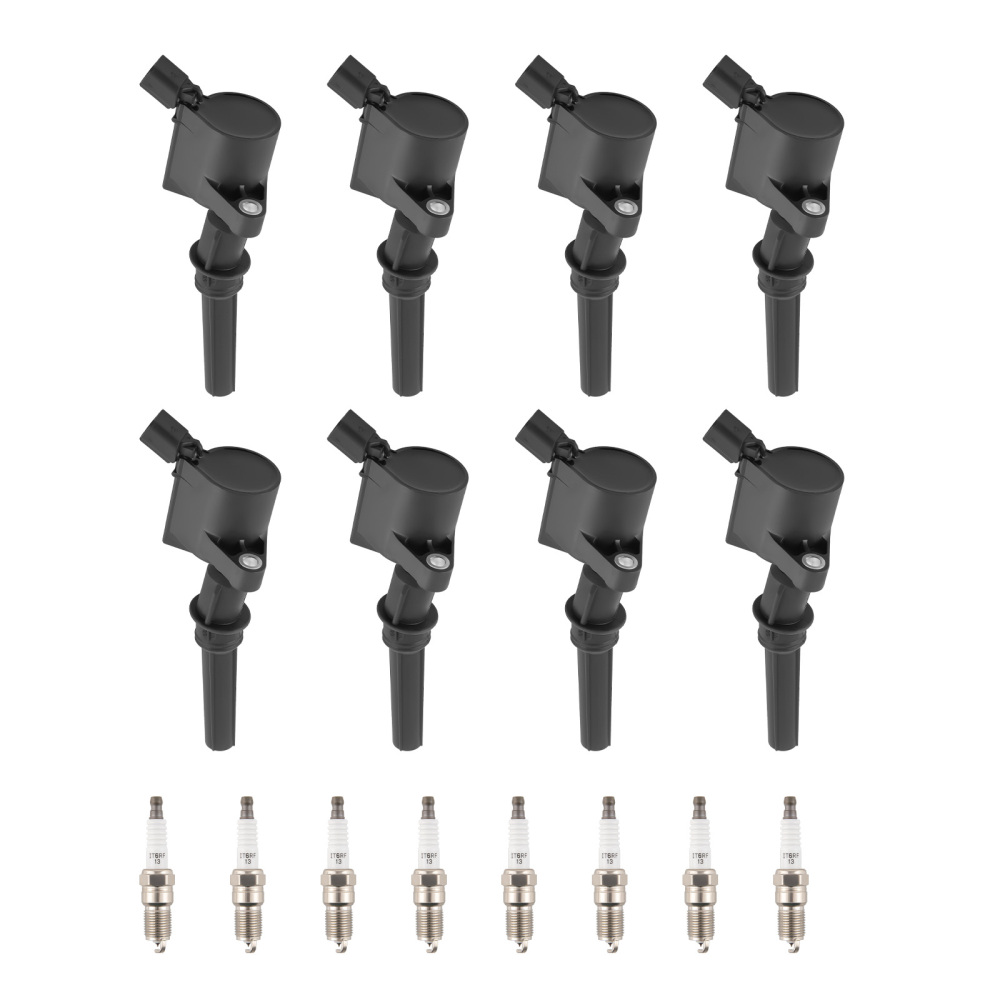 6 Ignition Coils + Spark Plugs compatible for Ford Mustang Expedition Explorer F-150 889213