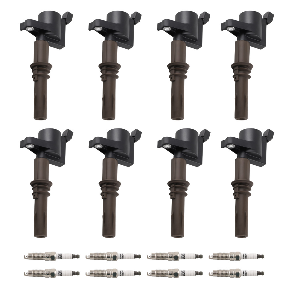 8 Ignition Coils + Spark Plugs compatible for Ford Explorer compatible for Lincoln Navigator compatible for Mercury DG521