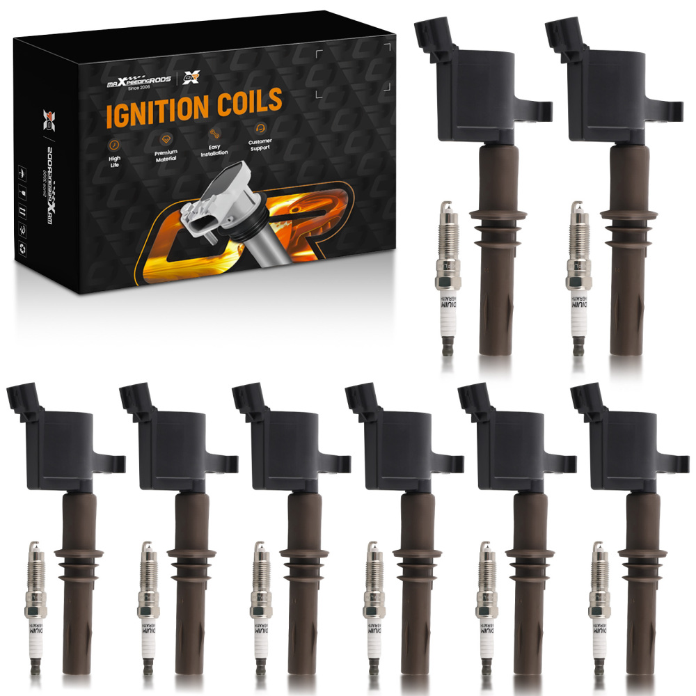 8 Ignition Coils + Spark Plugs compatible for Ford Explorer compatible for Lincoln Navigator compatible for Mercury DG521