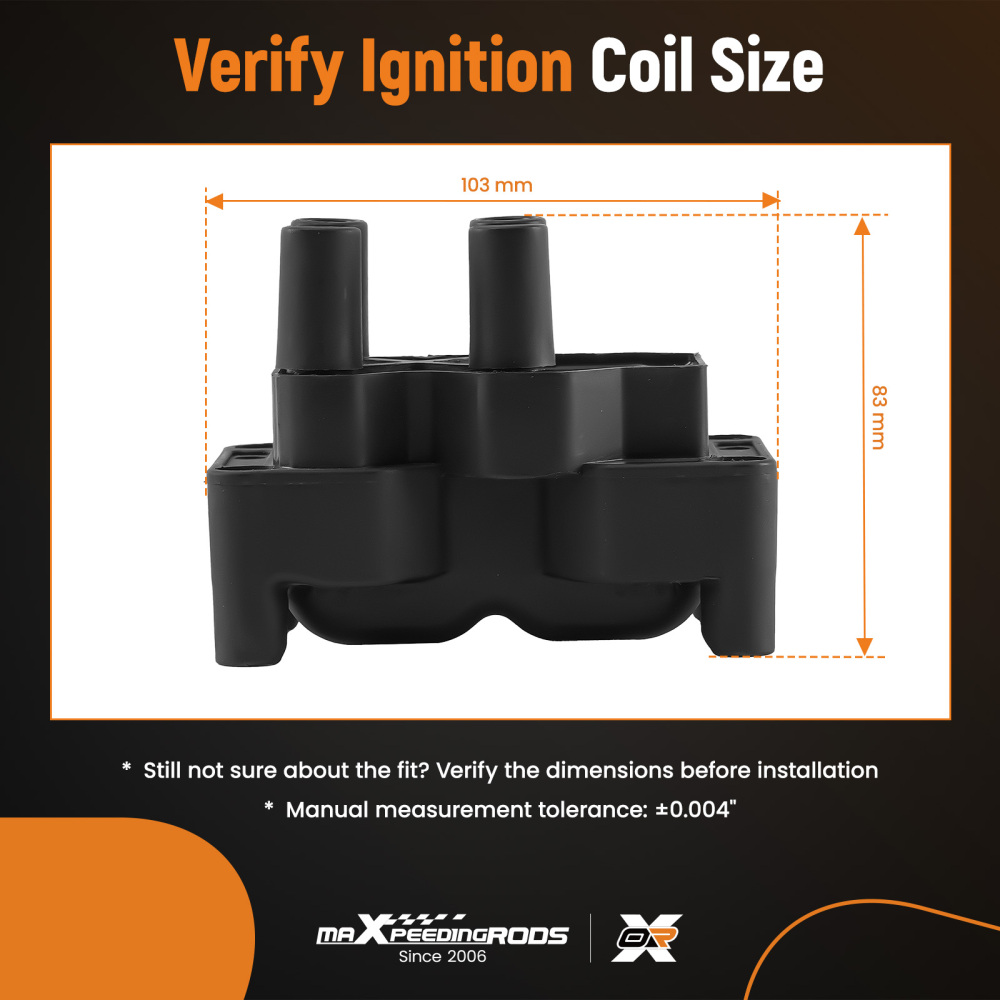 Engine Ignition Coil Component compatible for Ford Fiesta VI 1.2-1.6L 2005-2019 BI0071MM