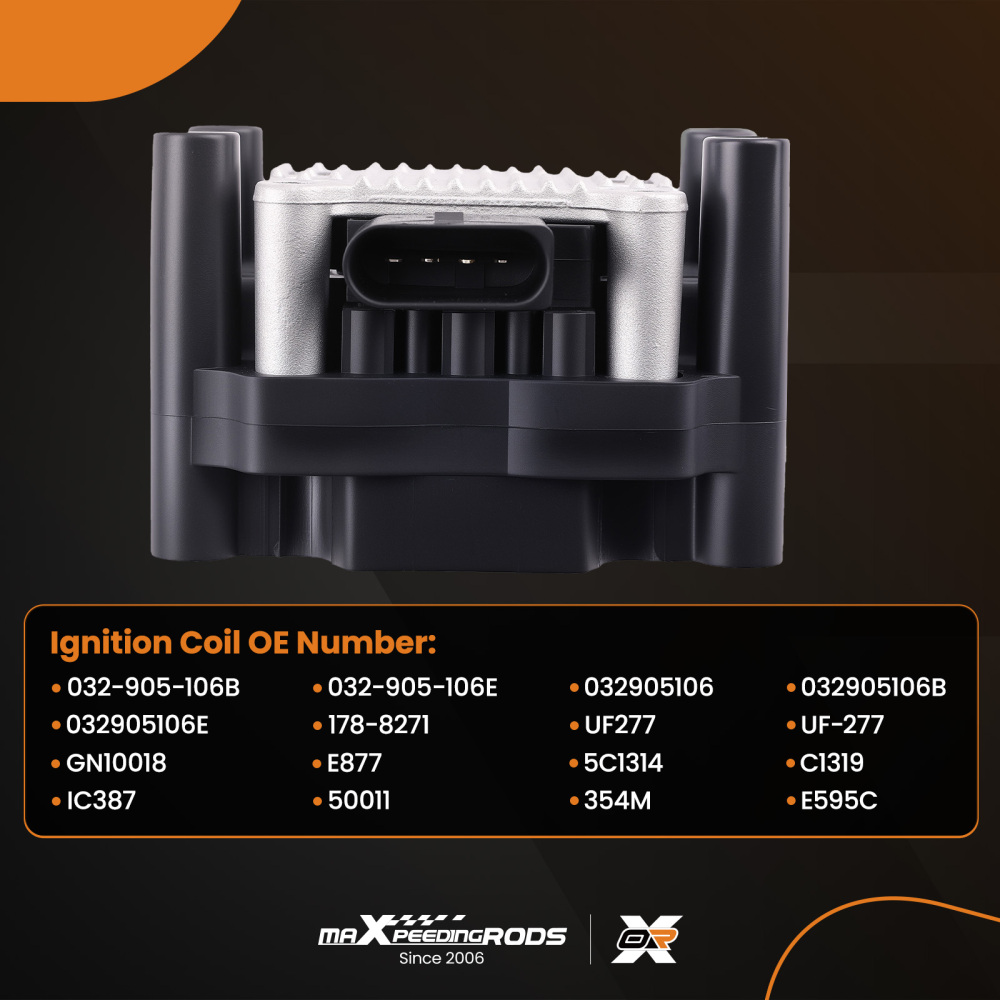 Ignition Coil Assembly compatible for Volkswagen Golf Beetle 2.0L AEG 032905106B 178-8271