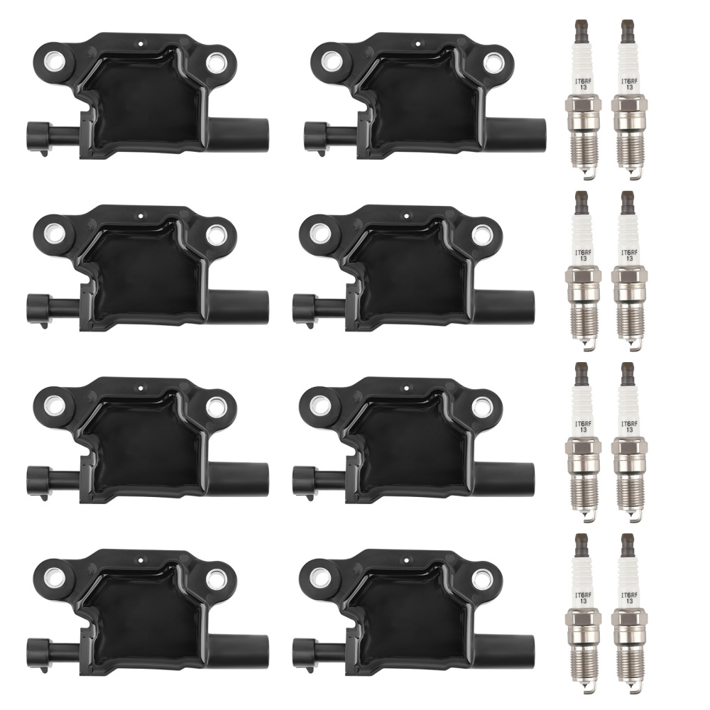 Set of 8 Ignition + Spark Plug compatible for Chevrolet Suburban Saab Isuzu GMC Buick UF413