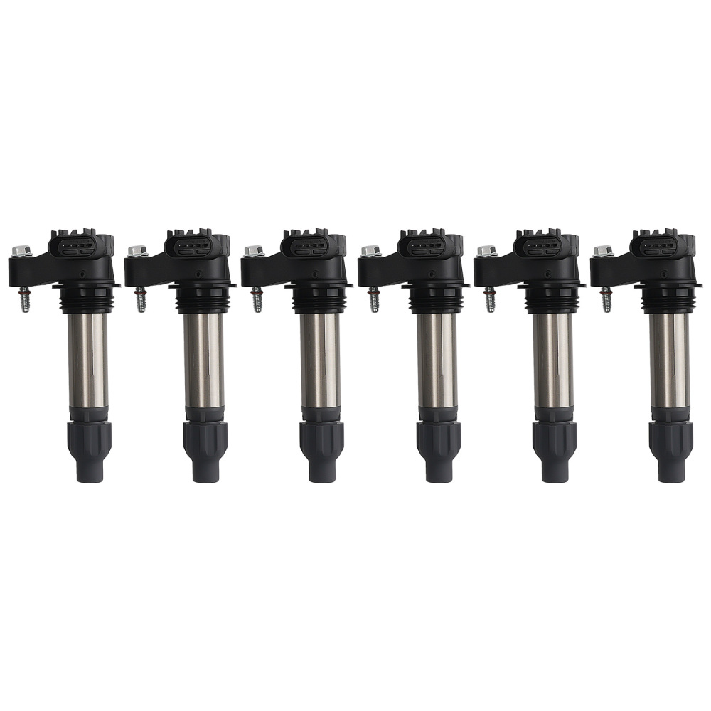 Ignition Coil Pack and Iridium Spark Plug Set of 6 compatible for Buick Cadillac Chevy GMC
