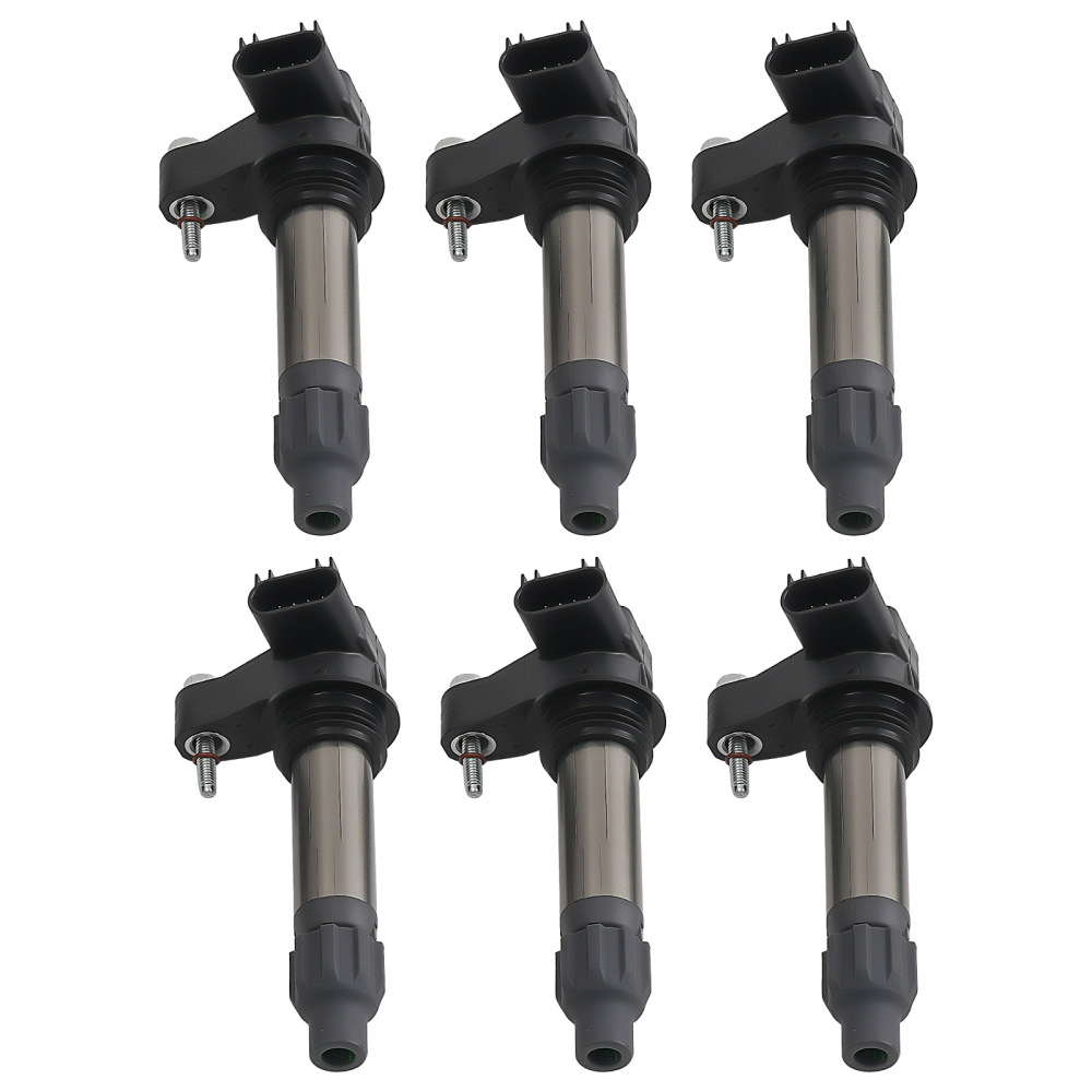 Ignition Coil Pack and Iridium Spark Plug Set of 6 compatible for Buick Cadillac Chevy GMC