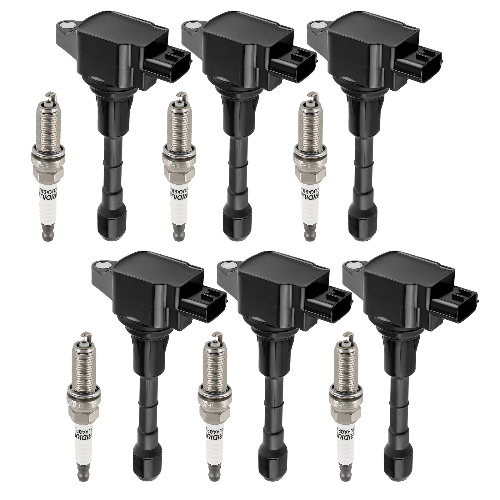 G37 Coil Pack 6X Ignition Coils + 6X Iridium Spark Plugs For