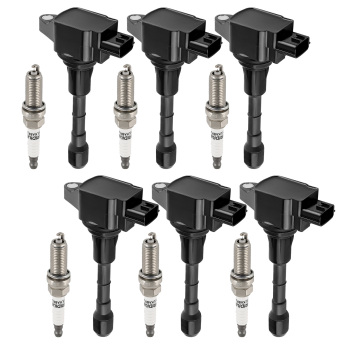 6 Ignition Coil + Spark Plugs compatible for Nissan 370Z compatible for Infiniti EX37 FX37 3.7L V6 UF617