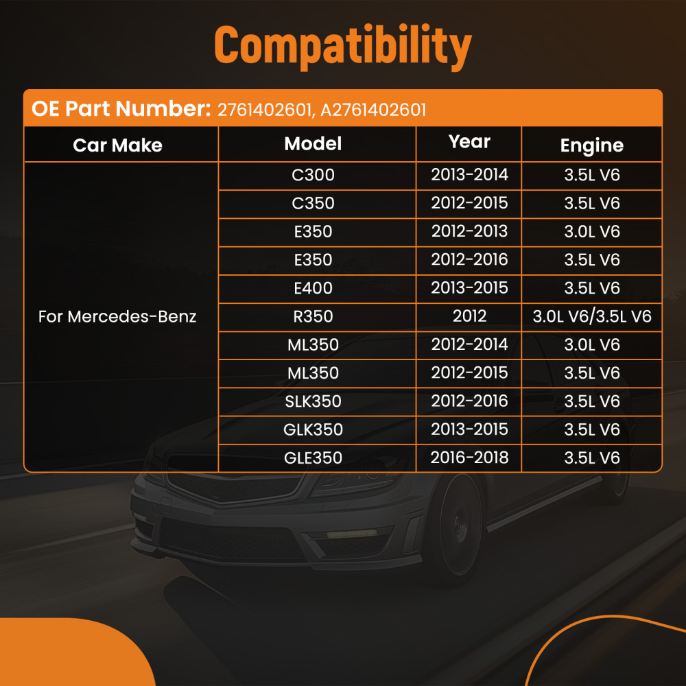 Intake Manifold compatible for Mercedes Benz SLK350 R350 ML350 E350 E400 3.0 3.5 2761402601