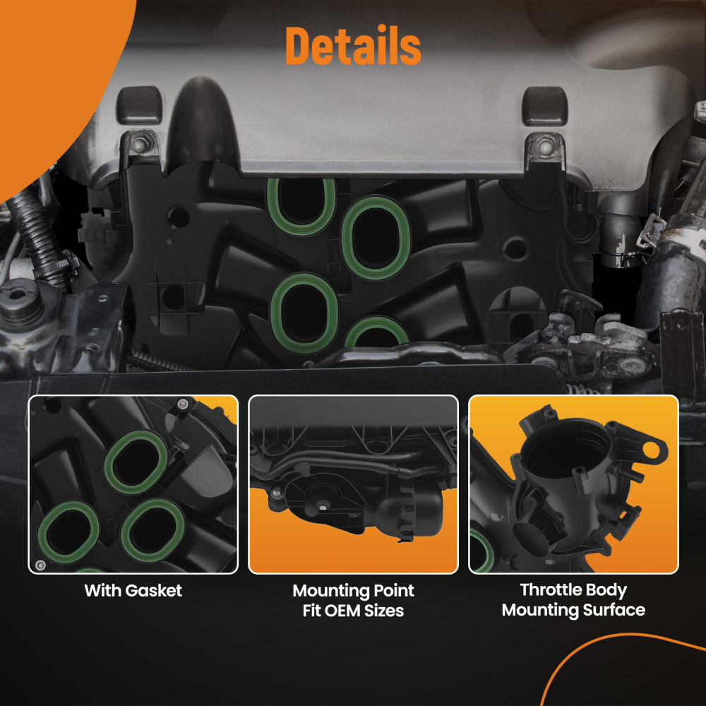 Intake Manifold compatible for Mercedes Benz SLK350 R350 ML350 E350 E400 3.0 3.5 2761402601