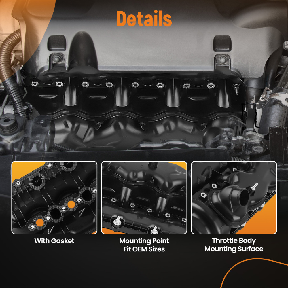 Pair Air Intake Manifold compatible for Land Rover Range Rover Sport LS 3.6L TDV8 2005-2013