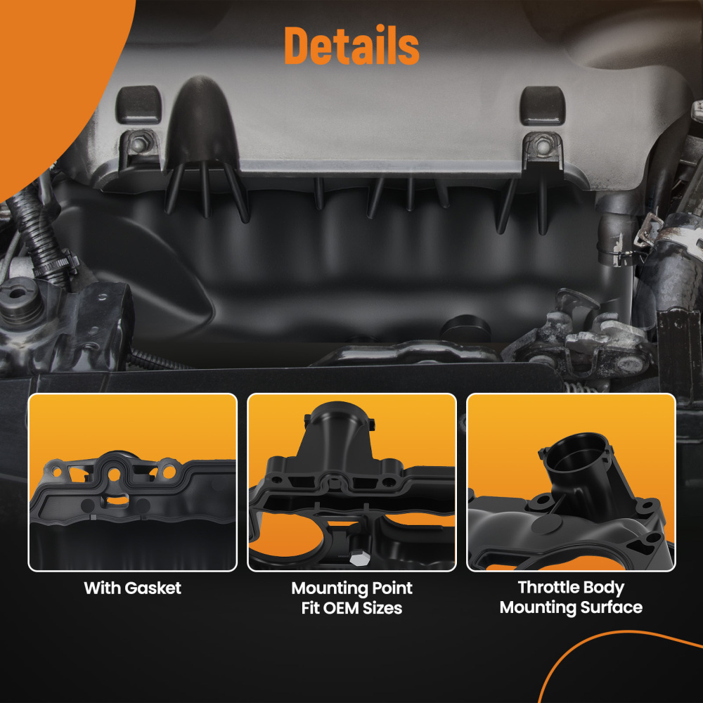 Engine Intake Manifold Upper compatible for Chevy Astro Blazer Express G-Series 1996-2007