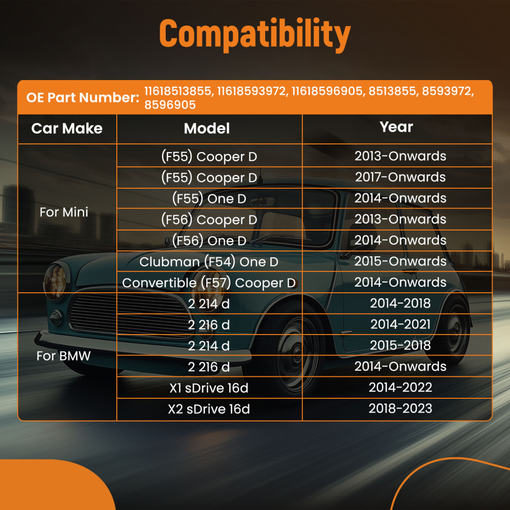 Intake Inlet Manifold compatible for Mini Cooper Clubman compatible for BMW 2 F54 F45 F55 1.5D 11618513855