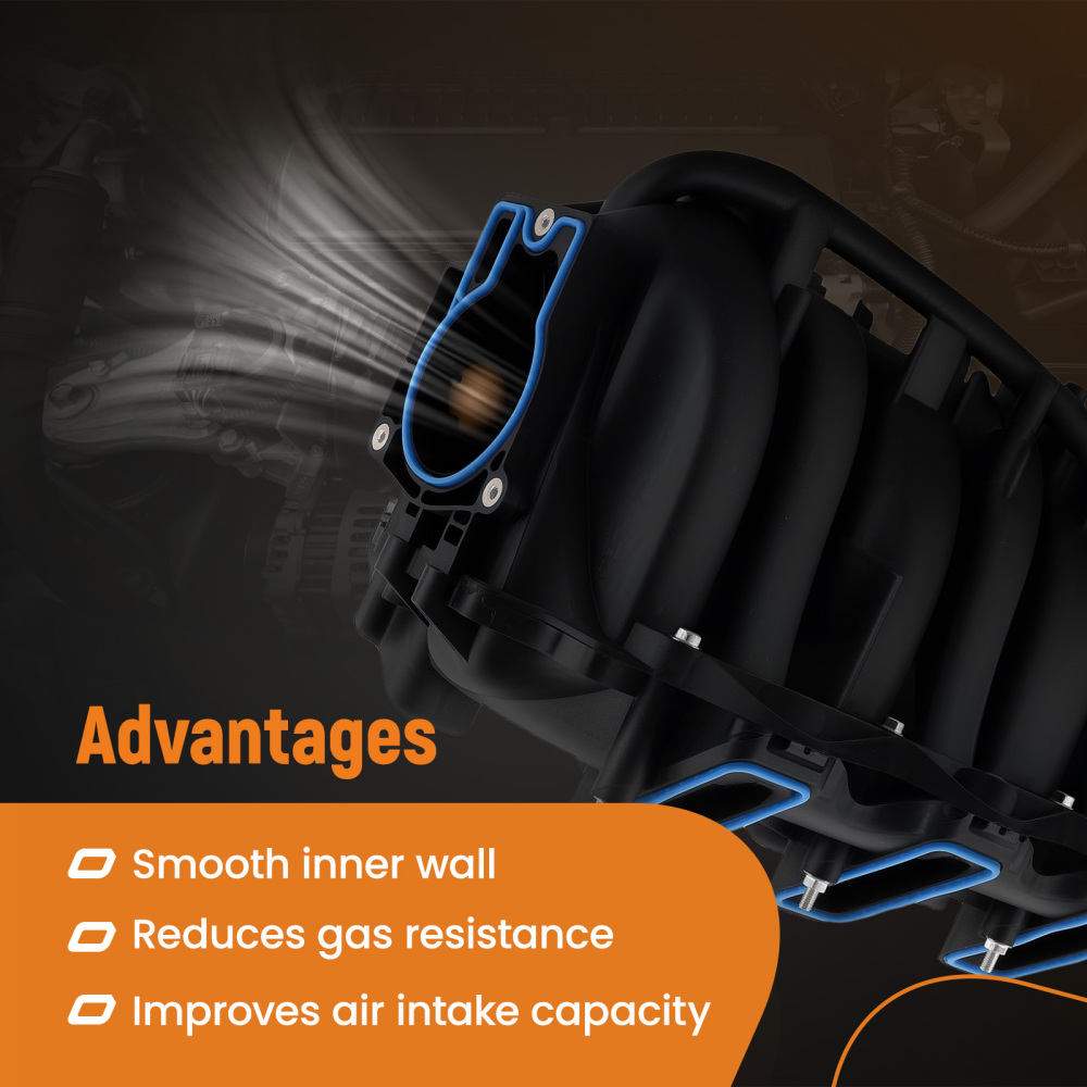 Intake Manifold compatible for Chevrolet Silverado GMC Sierra 1500 2500 3500 compatible for Yukon 615-183