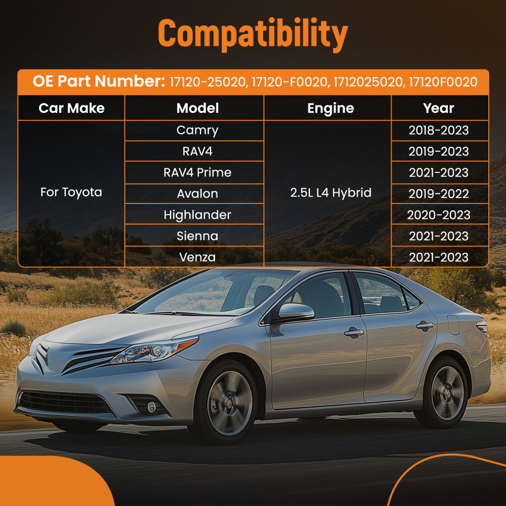 Intake Manifold compatible for Toyota Camry 2.5L 2018-2023 compatible for RAV4 Avalon compatible for Sienna 17120-25020