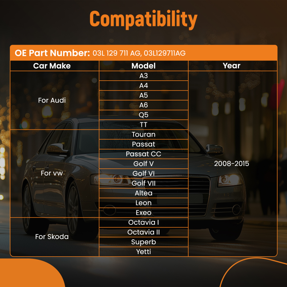 Colectores De Admisión 03L129711AG compatible para Audi	A3 A4 A5 A6 Q5 compatible para Skoda VW 2.0 TDI