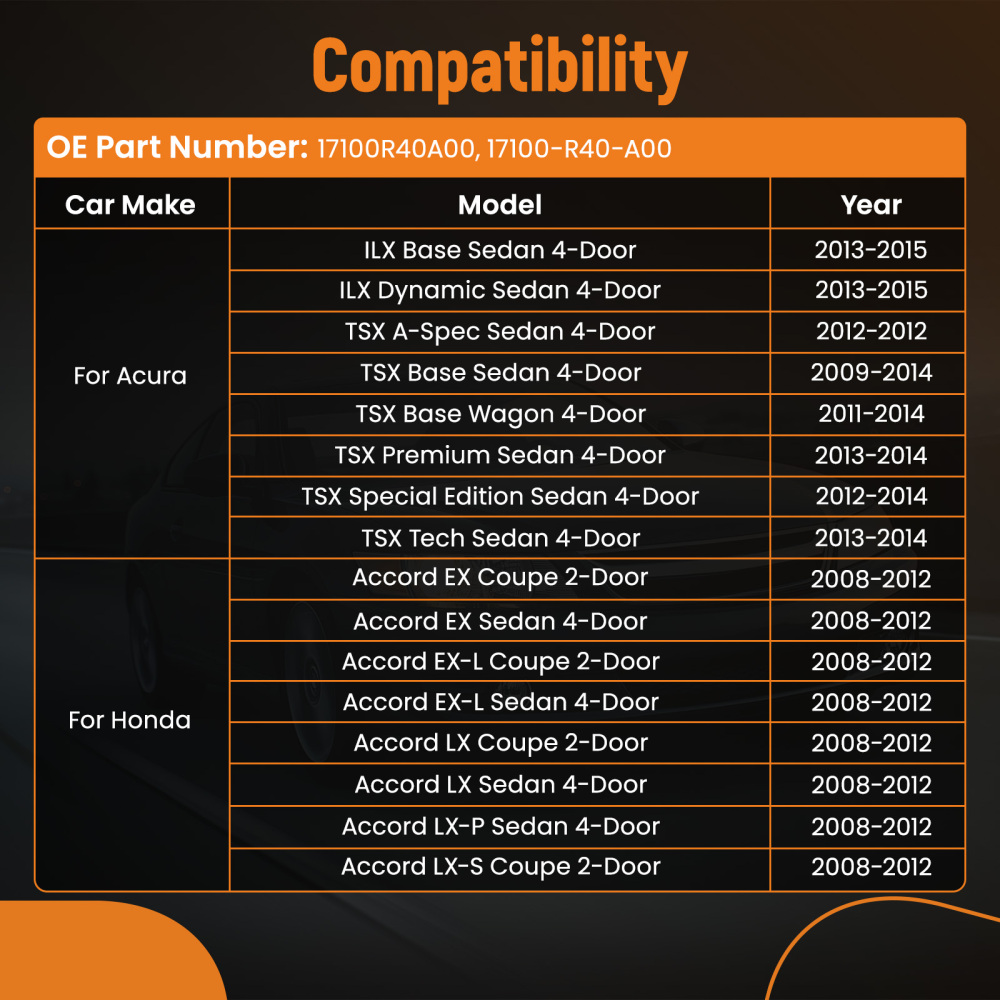 Intake Manifold compatible for Honda CR-V Accord Civic compatible for Acura TSX 17100R40A00 17100-R40-A00